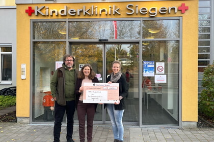 2500 € Spende an die DRK Kinderklinik